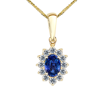 Zawieszka z diamentami i szafirem Ventego z żółtego złota Z0601ZS 0,63ct Zawieszka z diamentami i szafirem Ventego z żółtego złota 0,63ct