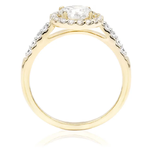 Pierścionek zaręczynowy z brylantami Ventego z żółtego złota