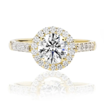 Pierścionek zaręczynowy z brylantami Ventego z żółtego złota