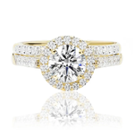 Pierścionek zaręczynowy z brylantami Ventego z żółtego złota