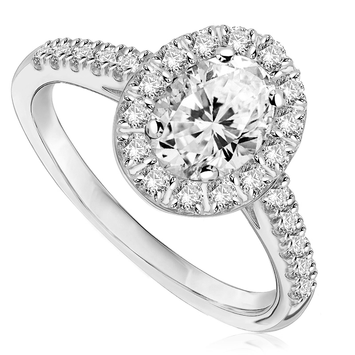 Pierścionek zaręczynowy z brylantami Ventego z białego złota 1,06ct