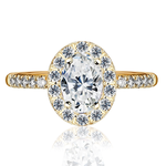 Pierścionek zaręczynowy z brylantami Ventego z żółtego złota