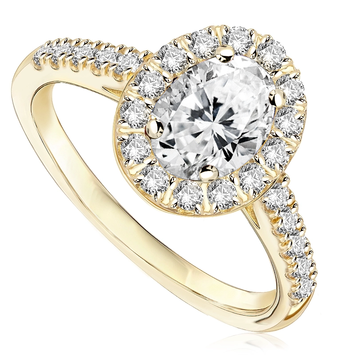 Pierścionek zaręczynowy z diamentami Ventego z żółtego złota 1,06ct