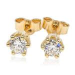 Kolczyki z brylantami Kartezja z żółtego złota