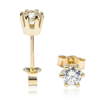 Kolczyki z brylantami Kartezja z żółtego złota