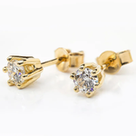 Kolczyki z brylantami Kartezja z żółtego złota