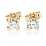 Kolczyki z brylantami Kartezja z żółtego złota