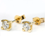 Kolczyki z brylantami Kartezja z żółtego złota