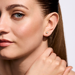 Kolczyki z brylantami Kartezja z żółtego złota