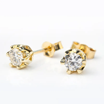 Kolczyki z brylantami Kartezja z żółtego złota