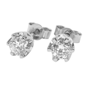 Kolczyki z brylantami Kartezja z białego złota 0,52ct