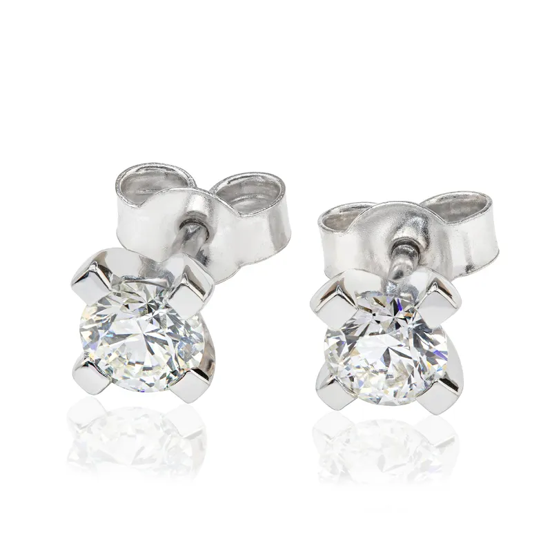 Kolczyki z diamentami z białego złota K0150BBct