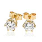 Kolczyki z brylantami Kartezja z żółtego złota