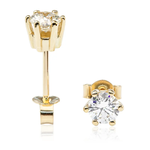 Kolczyki z brylantami Kartezja z żółtego złota