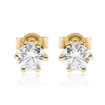 Kolczyki z brylantami Kartezja z żółtego złota