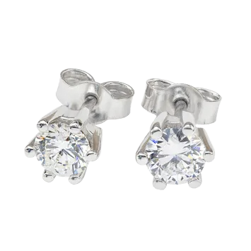 Kolczyki z diamentami Kartezja z białego złota 0,80ct