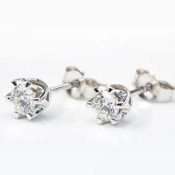 Kolczyki z diamentami Kartezja z białego złota 0,66ct