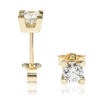 Kolczyki z brylantami Kartezja z żółtego złota