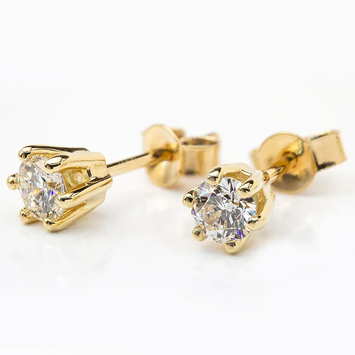Kolczyki z diamentami Kartezja z żółtego złota 0,60ct