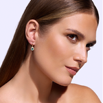 Kolczyki z brylantami i szmaragdami Ventego z żółtego złota