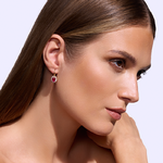 Kolczyki z brylantami i rubinami Ventego z żółtego złota