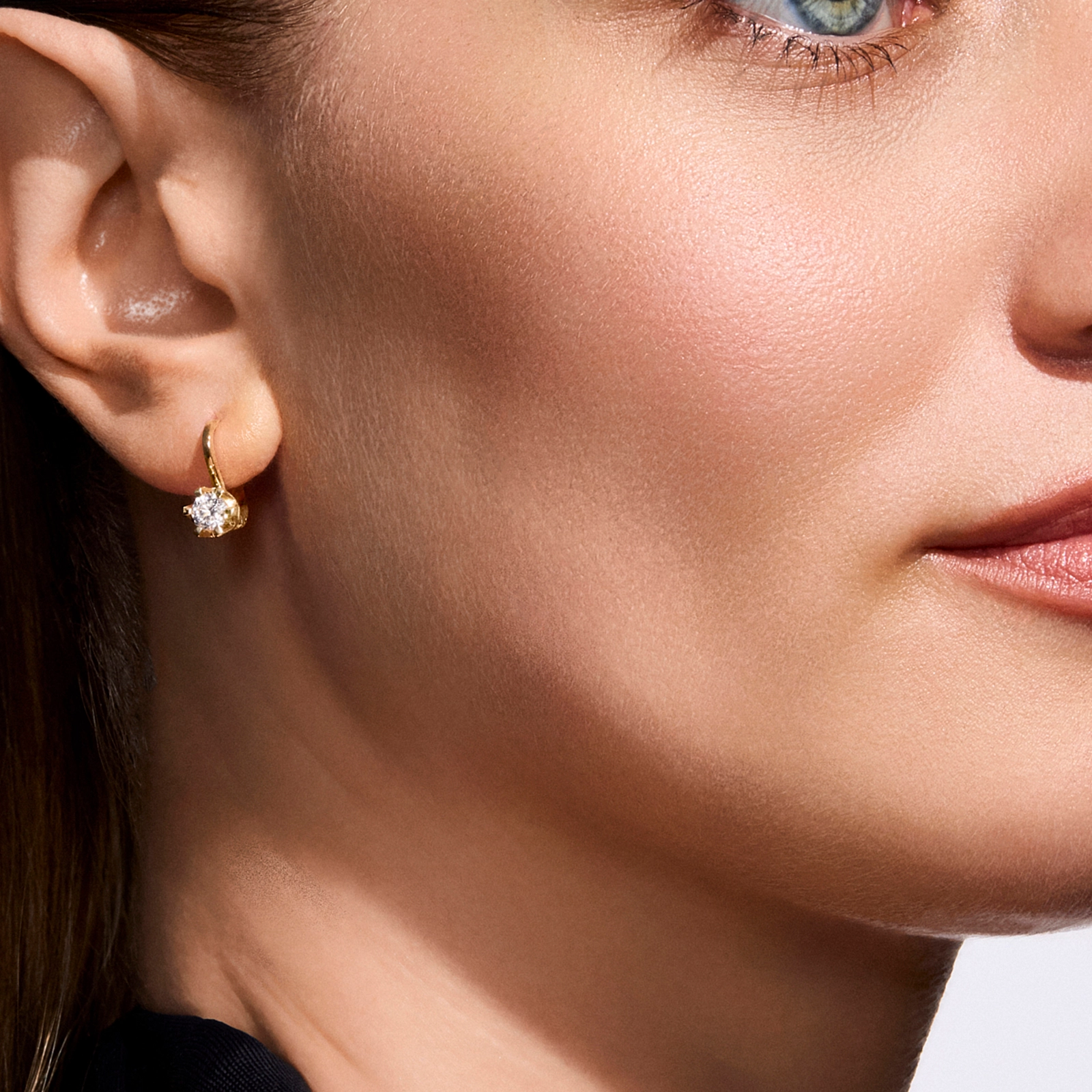 Kolczyki z diamentami Kartezja z żółtego złota 0,64ct
