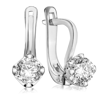Kolczyki z brylantami Kartezja z białego złota 0,88ct