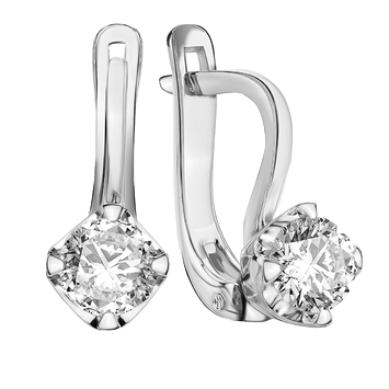 Kolczyki z brylantami Kartezja z białego złota 0,88ct