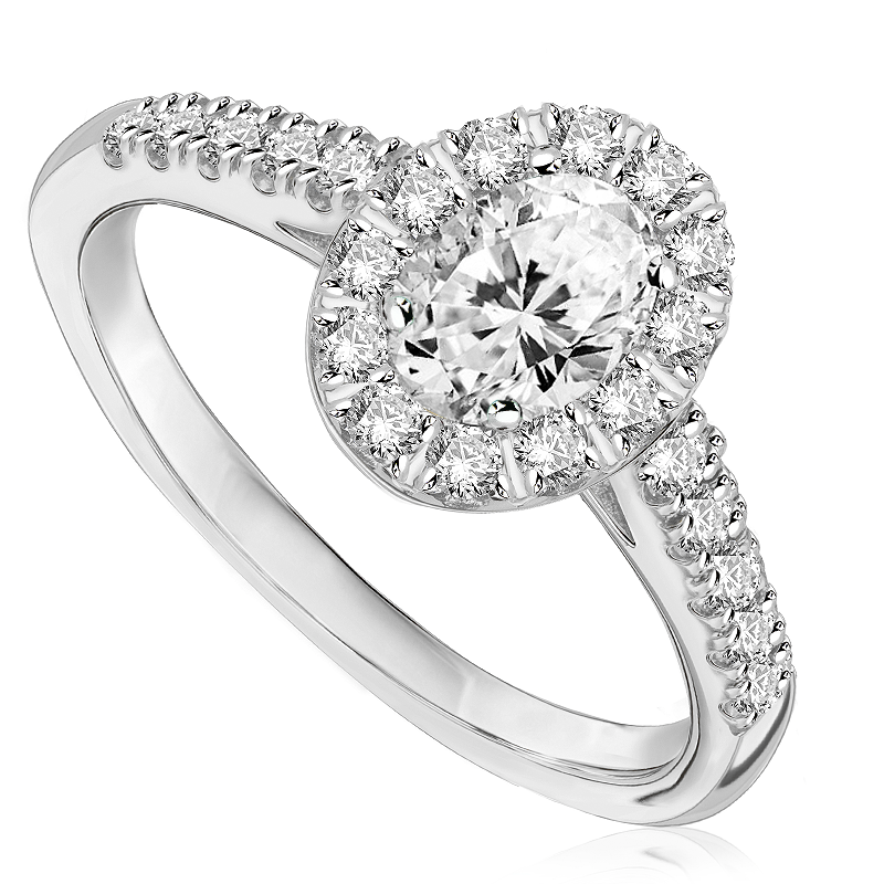 Pierścionek zaręczynowy z brylantami Ventego z białego złota