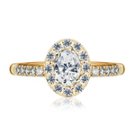 Pierścionek zaręczynowy z brylantami Ventego z żółtego złota