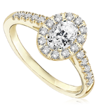 Pierścionek zaręczynowy z brylantami Ventego z żółtego złota