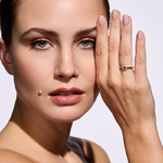 Pierścionek zaręczynowy z brylantami i rubinem Ventego z żółtego złota