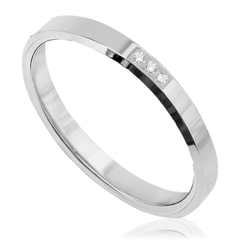 Obrączki ślubne z białego złota OB130BP ct