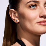 Kolczyki z brylantami i szafirami Ventego z białego złota