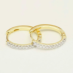 Kolczyki z brylantami Sablo z żółtego złota