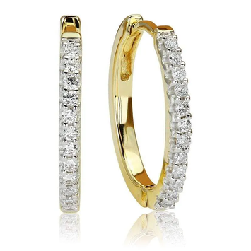 Kolczyki z brylantami Sablo z żółtego złota 0,17ct