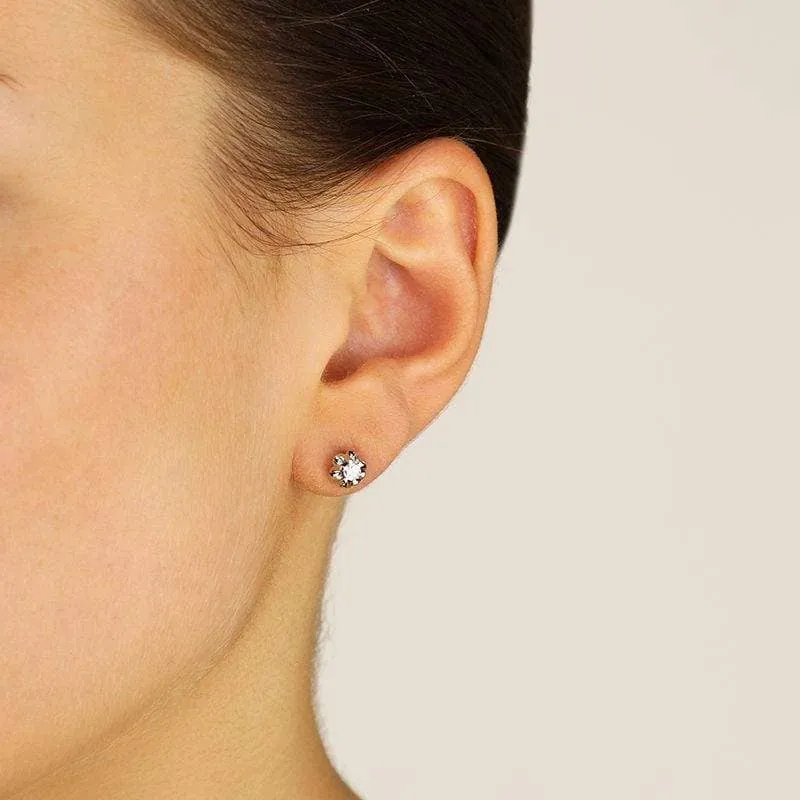 Kolczyki z diamentami Kartezja z białego złota 0,18ct