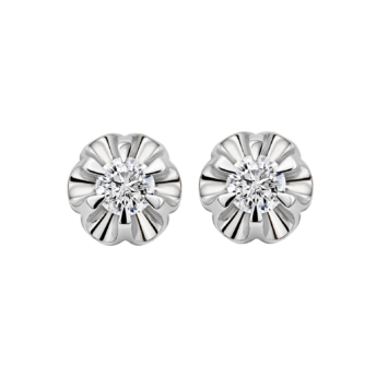 Kolczyki z diamentami Kartezja z białego złota 0,18ct