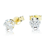 Kolczyki z brylantami Kartezja z żółtego złota