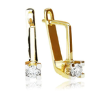 Kolczyki z brylantami Kartezja z żółtego złota