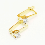 Kolczyki z brylantami Kartezja z żółtego złota