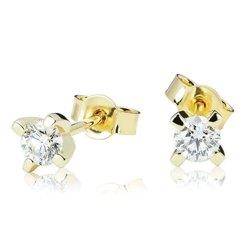 Kolczyki z brylantami Kartezja z żółtego złota 0,47ct