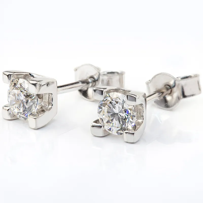 Kolczyki z brylantami Kartezja z białego złota 0,64ct