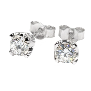Kolczyki z brylantami Kartezja z białego złota 0,90ct