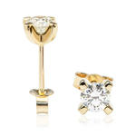 Kolczyki z brylantami Kartezja z żółtego złota