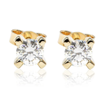 Kolczyki z brylantami Kartezja z żółtego złota