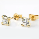 Kolczyki z brylantami Kartezja z żółtego złota