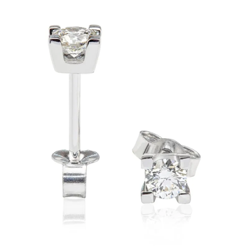 Kolczyki z diamentami Kartezja z białego złota 0,80ct