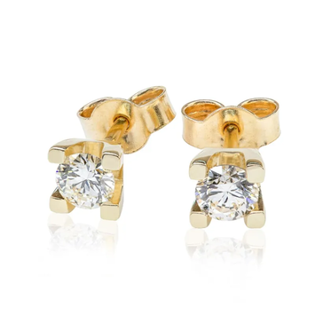 Kolczyki z brylantami Kartezja z żółtego złota 0,80ct