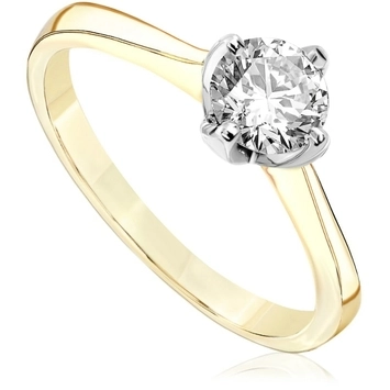 Pierścionek zaręczynowy Kartezja z diamentem z białego i żółtego złota 0,50ct